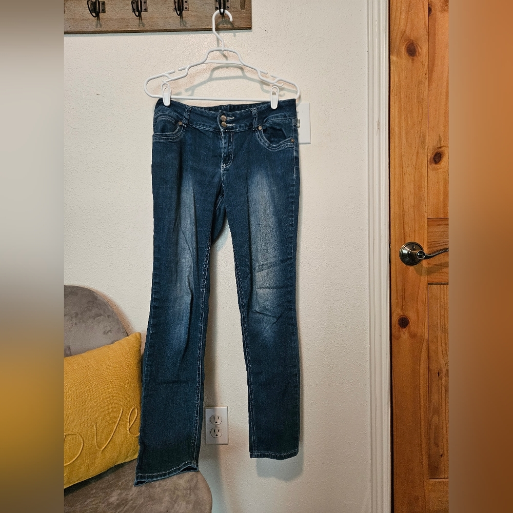 Rue 21 Mid-Rise Skinny Jeans, Freedom Flex, Blue, Size 7/8